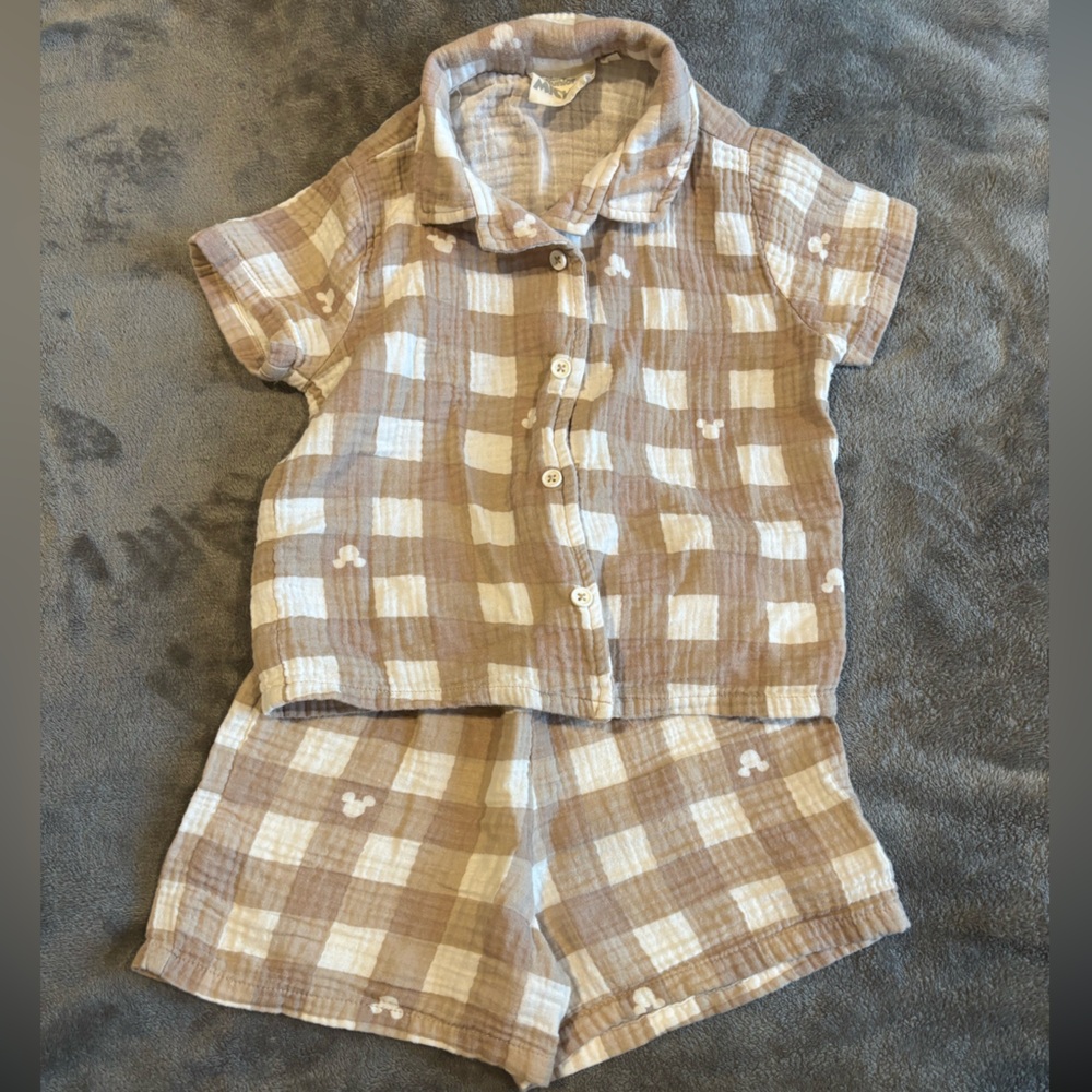 Plaid Button-Up toddler set